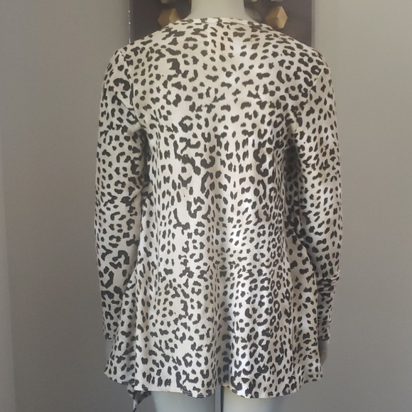 Chaser Knit Leopard Waterfall Cardigan XS - Picture 8 of 8